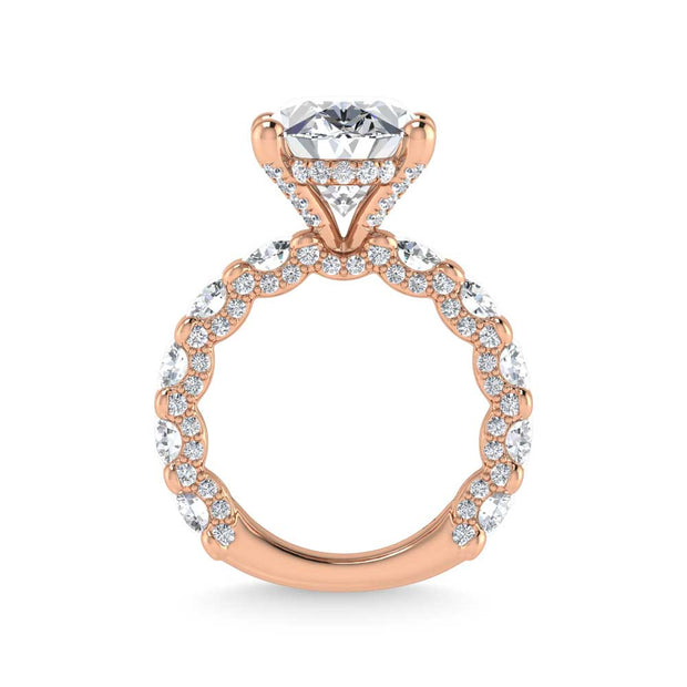 14K Rose Gold Lab Grown Diamond 5 3/8 Ct.Tw. Victoria Engagement Ring