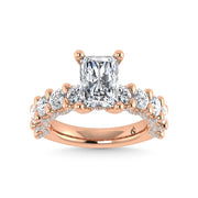 14K Rose Gold Lab Grown Diamond 5 3/8 Ct.Tw. Victoria Engagement Ring