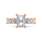 14K Rose Gold Lab Grown Diamond 5 3/8 Ct.Tw. Victoria Engagement Ring