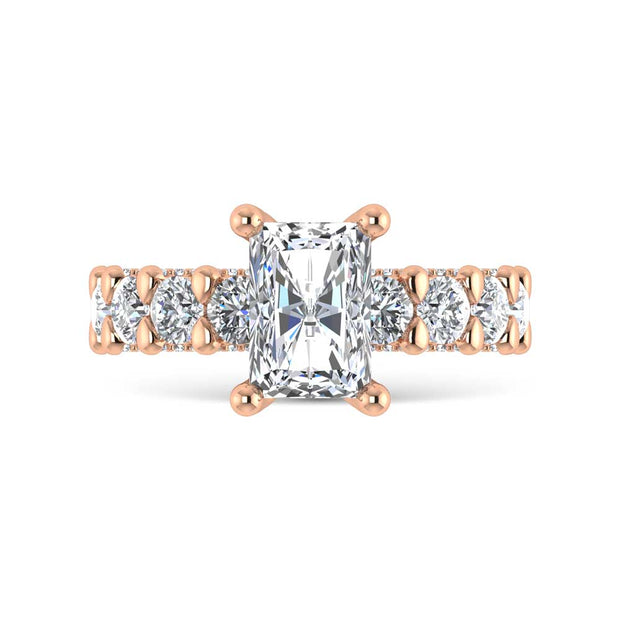 14K Rose Gold Lab Grown Diamond 5 3/8 Ct.Tw. Victoria Engagement Ring