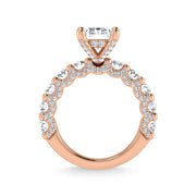 14K Rose Gold Lab Grown Diamond 5 3/8 Ct.Tw. Victoria Engagement Ring