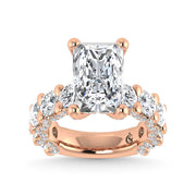 14K Rose Gold Lab Grown Diamond 7 1/6 Ct.Tw. Victoria Engagement Ring