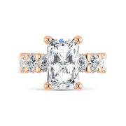 14K Rose Gold Lab Grown Diamond 9 1/6 Ct.Tw. Victoria Engagement Ring