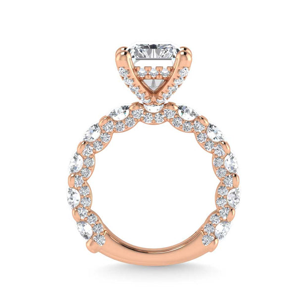 14K Rose Gold Lab Grown Diamond 9 1/6 Ct.Tw. Victoria Engagement Ring