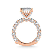 14K Rose Gold Lab Grown Diamond 7 1/6 Ct.Tw. Victoria Engagement Ring