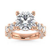 14K Rose Gold Lab Grown Diamond 7 1/6 Ct.Tw. Victoria Engagement Ring