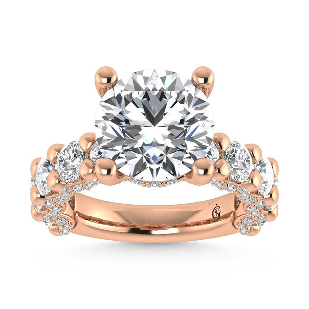 14K Rose Gold Lab Grown Diamond 5 3/8 Ct.Tw. Victoria Engagement Ring