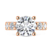 14K Rose Gold Lab Grown Diamond 7 1/6 Ct.Tw. Victoria Engagement Ring