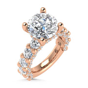 14K Rose Gold Lab Grown Diamond 5 3/8 Ct.Tw. Victoria Engagement Ring