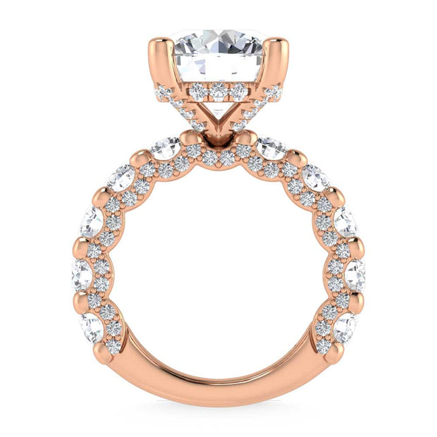 14K Rose Gold Lab Grown Diamond 5 3/8 Ct.Tw. Victoria Engagement Ring