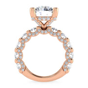 14K Rose Gold Lab Grown Diamond 9 1/5 Ct.Tw. Victoria Engagement Ring