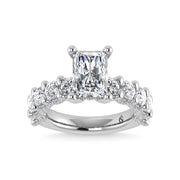 14K White Gold Lab Grown  Diamond 5 3/8 Ct.Tw. Victoria Engagement Ring