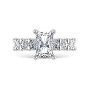 14K White Gold Lab Grown  Diamond 5 3/8 Ct.Tw. Victoria Engagement Ring