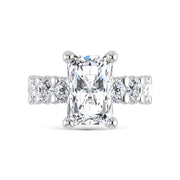 14K White Gold Lab Grown  Diamond 7 1/6 Ct.Tw. Victoria Engagement Ring