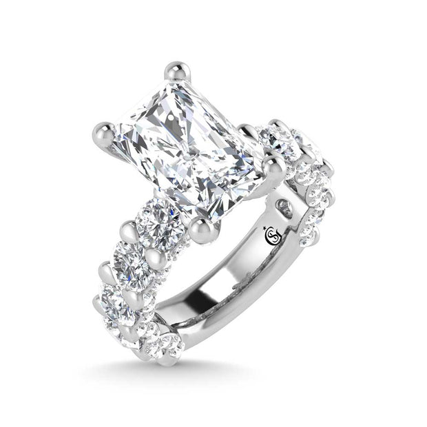 14K White Gold Lab Grown  Diamond 9 1/6 Ct.Tw. Victoria Engagement Ring