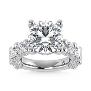 14K White Gold Lab Grown Diamond 7 1/6 Ct.Tw. Victoria Engagement Ring