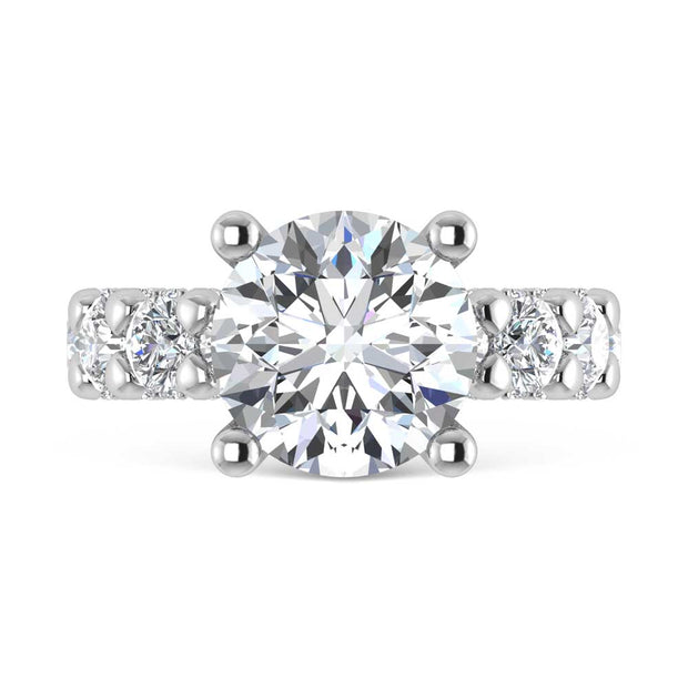 14K White Gold Lab Grown Diamond 9 1/5 Ct.Tw. Victoria Engagement Ring