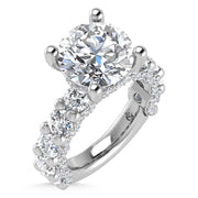 14K White Gold Lab Grown Diamond 9 1/5 Ct.Tw. Victoria Engagement Ring