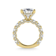 14K Yellow Gold Lab Grown  Diamond 5 3/8 Ct.Tw. Victoria Engagement Ring