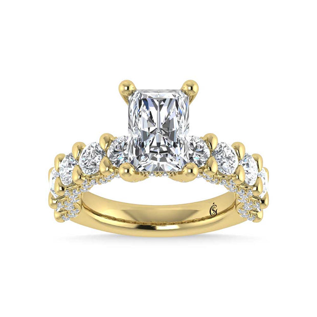 14K Yellow Gold Lab Grown  Diamond 5 3/8 Ct.Tw. Victoria Engagement Ring