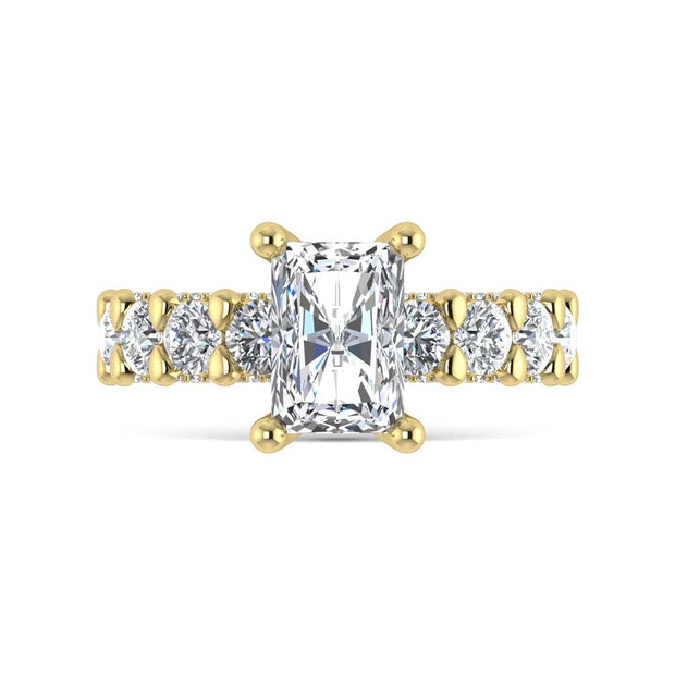 14K Yellow Gold Lab Grown  Diamond 5 3/8 Ct.Tw. Victoria Engagement Ring