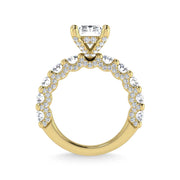 14K Yellow Gold Lab Grown  Diamond 5 3/8 Ct.Tw. Victoria Engagement Ring