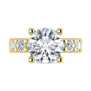 14K Yellow Gold Lab Grown Diamond 7 1/6 Ct.Tw. Victoria Engagement Ring