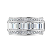 14K White Gold Lab Grown Diamond 3 Ct.Tw. Slim Baguette Band
