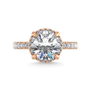 14K Rose Gold Lab Grown Diamond 3 1/2 Ct.Tw. Round Shape Engagement Ring