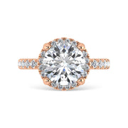 14K Rose Gold Lab Grown Diamond 4 5/8 Ct.Tw. Round Shape Engagement Ring