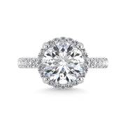 14K White Gold Lab Grown Diamond 4 5/8 Ct.Tw. Round Shape Engagement Ring