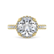 14K Yellow Gold Lab Grown Diamond 4 5/8 Ct.Tw. Round Shape Engagement Ring