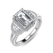 14K White Gold Lab Grown Diamond 3 Ct.Tw. Labgrown Engagement Ring