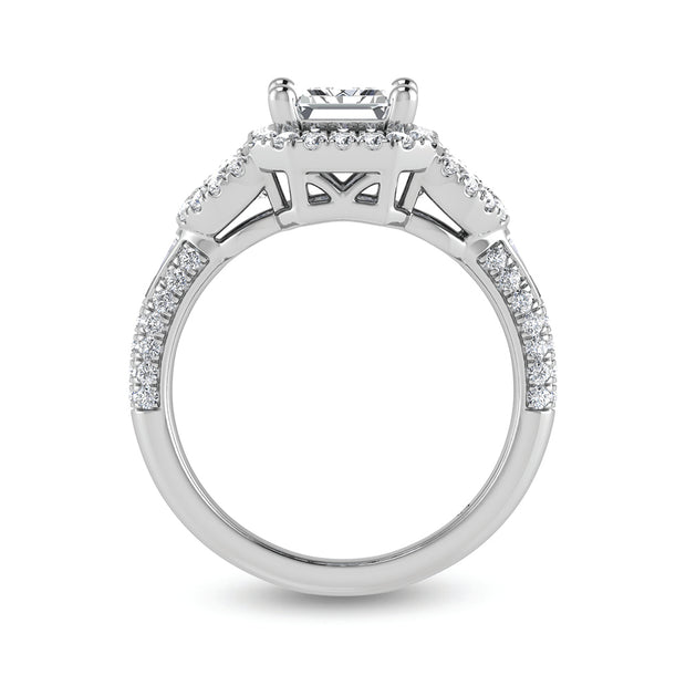 14K White Gold Lab Grown Diamond 3 Ct.Tw. Labgrown Engagement Ring