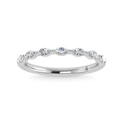 14K White Gold Lab Grown Diamond 1/4 Ct.Tw. Stackable Band