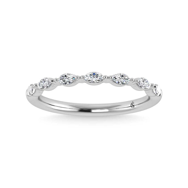 14K White Gold Lab Grown Diamond 1/4 Ct.Tw. Stackable Band