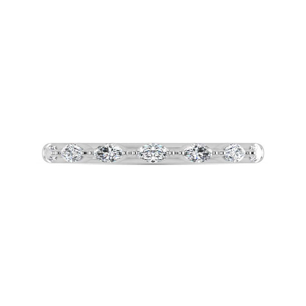 14K White Gold Lab Grown Diamond 1/4 Ct.Tw. Stackable Band