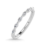 14K White Gold Lab Grown Diamond 1/4 Ct.Tw. Stackable Band