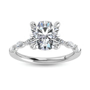 14K White Gold Lab Grown Diamond 2 1/4 Ct.Tw. Engagement Ring (Center Round)