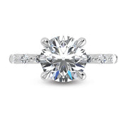 14K White Gold Lab Grown Diamond 2 1/4 Ct.Tw. Engagement Ring (Center Round)