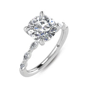 14K White Gold Lab Grown Diamond 2 1/4 Ct.Tw. Engagement Ring (Center Round)