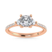 14K Rose Gold Lab Grown Diamond 1 1/4 Ct.Tw. Engagement Ring