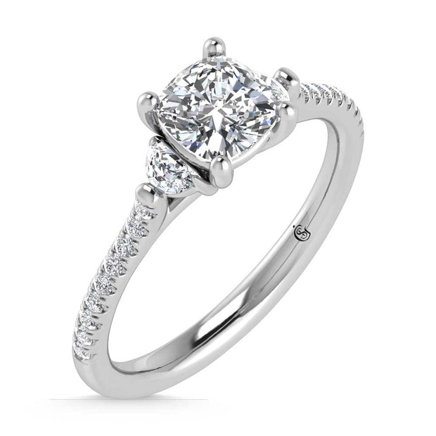 14K White Gold Lab Grown Diamond 1 1/4 Ct.Tw. Engagement Ring