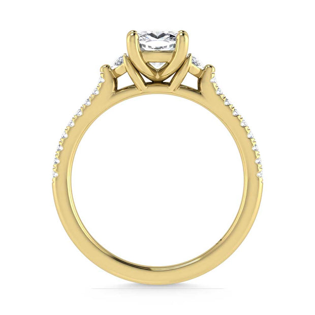 14K Yellow Gold Lab Grown Diamond 1 1/4 Ct.Tw. Engagement Ring