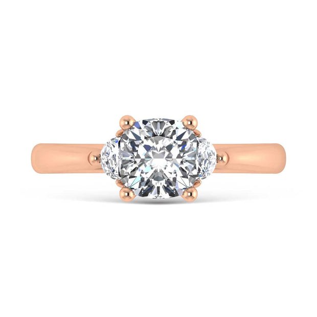 14K Rose Gold Lab Grown Diamond 1 1/6 Ct.Tw. Engagement Ring