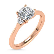 14K Rose Gold Lab Grown Diamond 1 1/6 Ct.Tw. Engagement Ring