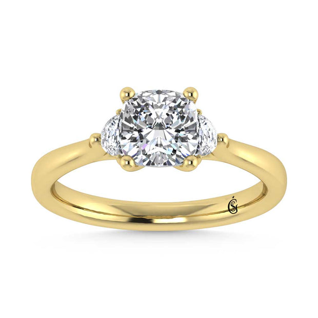 14K Yellow Gold Lab Grown Diamond 1 1/6 Ct.Tw. Engagement Ring