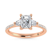 14K Rose Gold Lab Grown Diamond 1 3/8 Ct.Tw. Engagement Ring