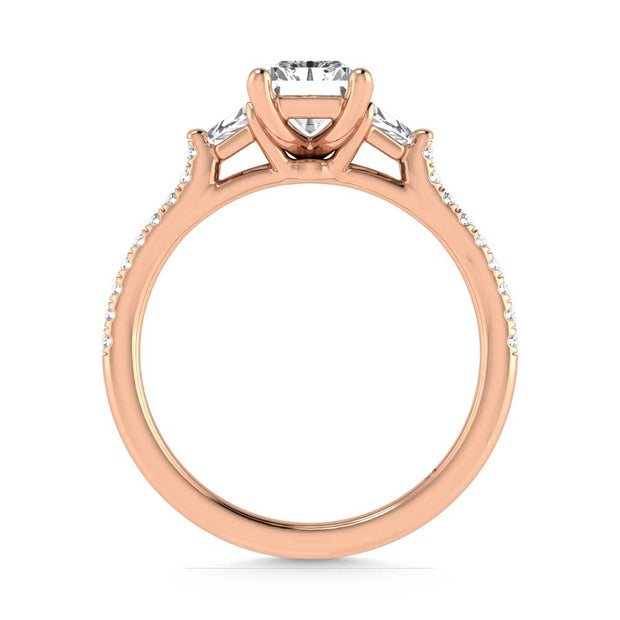 14K Rose Gold Lab Grown Diamond 1 3/8 Ct.Tw. Engagement Ring