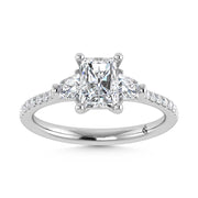 14K White Gold Lab Grown Diamond 1 3/8 Ct.Tw. Engagement Ring